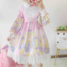 NONSAR-Vestido de manga larga para chica, traje de gasa con estampado de dibujos animados, Lolita 2024 - compra barato