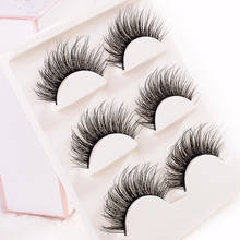 3D Mink False Eyelashes 3 Pairs Of three Dimensional Thick Soft Eyelashes Long Lasting Waterproof Makeup 2024 - buy cheap