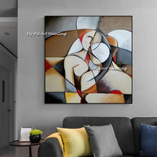 Hand Painted Lovers Oil Paintings on Canvas Modern Abstract Lover Landscape Wall Picture For Living Room Decor 2024 - buy cheap