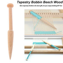 1PC DIY Weaving Tool Wood Woven Sweater Scarf Tapestry Bobbin Stick Single Head Solid Crochet Hook DIY Loom Tools 2024 - buy cheap