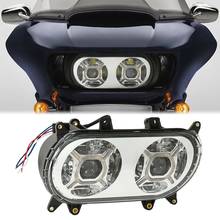 Proyector de faro delantero LED doble para motocicleta, para Harley Touring Road Glide FLTRX Road Glide 2015-2020 2024 - compra barato
