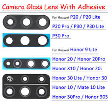 2Pcs，Back Rear Camera Glass Lens For Huawei Honor 9 Lite / Honor 10 20 20S 20i 30 30S X10 P20 Lite P30 Pro Mate 10 Lite Adhesiv 2024 - buy cheap