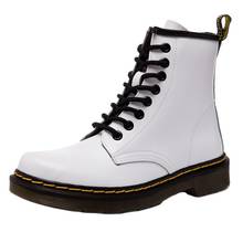 2022 High Quality Split Leather Womens Boots Dr Boots Shoes High Top Motorcycle Men Autumn Winter Shoes Ankle Boots For Women 2024 - buy cheap