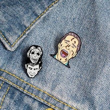 Broche de esmalte para camisa, broche clássico de filme de horror personalizado 2024 - compre barato