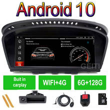 Central multimídia automotiva de 6 gb + 128gb, android 10.0, rádio estéreo, vídeo, navegação gps, bluetooth, para bmw e60, e61, e63, e64, e90, e91, e92, ccc, cic 2024 - compre barato