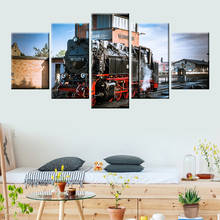 Classic Steam Train Poster Canvas Wall Art 5 Panel Home Decoration HD Printing Living Room Bedroom Mural 2024 - buy cheap