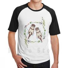 My Significant Otter T Shirt Cotton Men Diy Print Cool Tee Otter Otters Kawaii Cute Animals Teal Fish Ocean Wildlife Pond River 2024 - buy cheap