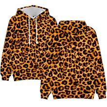 Fashion Leopard Hoodies Hip Hop Men Women Hoodie Sweatshirts Streetwear Popular 3D Leopard Print Hoodies Harajuku Casual Hoody 2024 - buy cheap