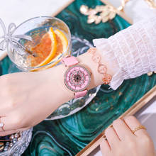 Женские наручные часы, браслет со стразами, с возможностью поворота 2024 - купить недорого