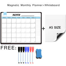 Soft White Board Magnetic Weekly Monthly Planner Calendar Dry Erase Magnet Fridge Stickers Memo Message Drawing Schedule Agenda 2024 - buy cheap