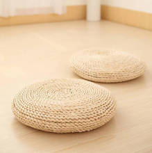 Natural Straw Round Pouf Tatami Cushion Straw futon corn bay window pad yoga steaming cushion hand-woven mat for Home Decoration 2024 - buy cheap