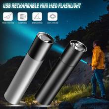 Portable Mini LED Flashlight 3 Lighting Mode USB Rechargeable Waterproof Torch Telescopic Zoom Stylish Suit for Bicycle MTB Bike 2024 - buy cheap