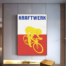 Kraftwerk-pôster musical, decoração moderna para casa, minimalista, decoração de quarto, pintura em tela, presente 2024 - compre barato