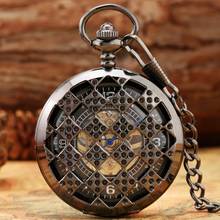 Механические карманные часы с ромбовидным циферблатом и цепочкой 2024 - купить недорого
