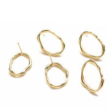 2 conectores de joyería chapados en oro de 18K, ovalados, Pin de plata 925, DIY, accesorios de Material 2024 - compra barato