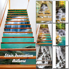 13pcs/set 3D Landscape Waterfall Stair Floor Stickers Waterproof Removable Self Adhesive Diy Stairway Decals Murals Home Decor 2024 - buy cheap