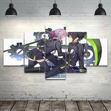 Cuadro Modular de pintura en lienzo con impresión HD, póster Seraph del extremo para 5 paneles de sala de estar, Anime, decoración de pared para el hogar, marco de arte 2024 - compra barato