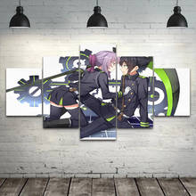 HD Print Modular Picture Canvas Painting Poster Seraph of the End For 5 Panel Living Room Anime Home Decor Wall Art Framework 2024 - buy cheap