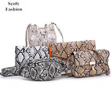 SCOFY FASHION Serpentine Pattern Crossbody Bags for Women 2021 PU Leather Luxury Purses and Handbags Chic Shoulder Bags 2024 - buy cheap