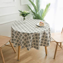 Mantel redondo decorativo de lino y algodón, cubierta de mesa de comedor, Obrus, Tafelkleed 2024 - compra barato
