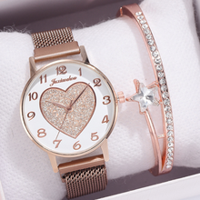 Reloj con forma de corazón para mujer, pulsera elegante de cuarzo dorado con imán, de lujo, regalo, nueva marca, 2020 2024 - compra barato
