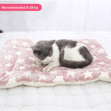 Novo gato macio cama resto cobertor do cão inverno dobrável almofada do animal de estimação hondenmand coral cashmere macio quente dormir esteira doce cama sonho 2024 - compre barato