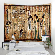 Tapiz Mural egipcio antiguo, tapiz de pared, Faraón, colcha colgante, tapetes, tela de fondo de estilo Hippie, decoración del hogar boho 2024 - compra barato