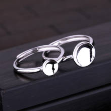 925 стерлингового серебра свадебное кольцо для женщин кольцо 6 мм 9,4 мм круглый шарик или жемчуг полу крепление кольцо белого золота цвет 2024 - купить недорого