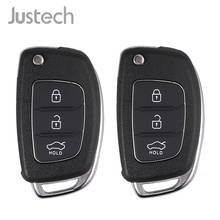 Justech 2 Pcs 3-key Folding Key Housing For Modern Automobile Santa Fe 2013-2015 Blank Keys Remote Case 2024 - buy cheap