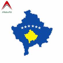 Aliauto Kosovo Map Flag Car Sticker PVC Sunscreen Waterproof Reflective Decoration Decal Accessories for Mercedes,14cm*13cm 2024 - buy cheap