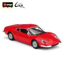 Bburago-Coche de juguete de carreras de Metal para niños, modelo de coche de simulación de aleación, colección de regalo Ferrari Dino 246 GT, 1:24 2024 - compra barato
