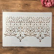 A4 29cm Floral Edge Frame DIY Layering Stencils Wall Painting Scrapbook Coloring Embossing Album Decorative Template 2024 - buy cheap