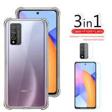 Capa transparente para celular honor 10x lite, capa de vidro temperado com luz, para huawei honor 10x lite honor 10x 10 x 2024 - compre barato