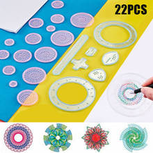 22pcs Spirograph Ruler Interlocking Gears Wheels Drawing Toy Set Painting Accessories Creative Educational Stationery 2024 - buy cheap