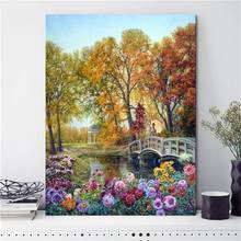 5d diy diamond painting Beauty in autumn scenery puzzles crystal diamond mosaic Full square round diamond embroidery patterns 2024 - buy cheap