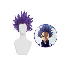 My Hero academic Shinsou Hitoshi косплей парик Boku no Hiro Akademia 35 см короткие фиолетовые синтетические волосы парики для вечеринок на Хэллоуин 2024 - купить недорого
