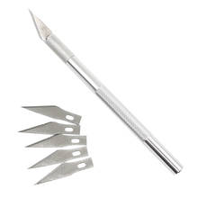 Нескользящий металлический нож для скальпеля, набор инструментов, резак, гравировальные ремесленные ножи + 6 лезвий, мобильный телефон, PCB, DIY ремонт, ручные инструменты 2024 - купить недорого