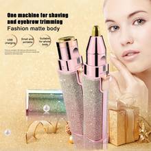 2 In 1 Electric Eyebrow Trimmer Makeup Painless Eye Brow Epilator Mini Shaver Razors Women Portable Facial Body Hair Remover 2024 - buy cheap