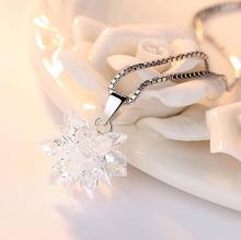 Novidades 925 colares e pingentes flor de lótus zircônia de luxo prata esterlina para mulheres joias estilosas 2024 - compre barato