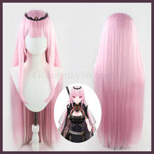 VTuber Mori Calliope Wig Hololive EN Youtuber Cosplay Mori-sama Cantaloupe Gray Pink Long Straight Girls Heat Resistant Hair 2024 - buy cheap