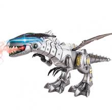 Elétrica andando dragão rugido brinquedo led fogo respiração spray de água dinossauro 2024 - compre barato