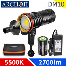 DM10 5500K 2700lumen diving photoraphy light HD video diving fill lamp Underwater 100m dive flashlight spot light lighting torch 2024 - buy cheap
