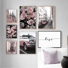 Wall Art Canvas Painting Parliament Building Retro Car Rose Flower Nordic Posters And Prints Wall Pictures For Living Room Decor 2024 - buy cheap