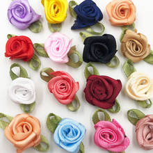 100pcs Mix color ribbon rose handmade flowers garment supplies sewing appliques diy accessories wedding decoration A039 2024 - buy cheap