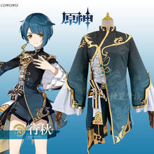 Anime! Genshin Impact XingQiu Game Suit Handsome Cool Uniform Cosplay Costume Halloween Carnival Party Outfit For Men 2021 NEW 2024 - buy cheap