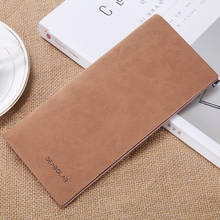 Men Long Wallet Ultra-thin Retro Frosted Youth Soft Purse Male Personality Fashion Student Ticket Holder Standard Wallets 2024 - buy cheap