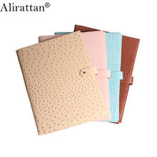 Alirattan Hot Sale Folder Fashion Ostrich Python Crocodile Business Bag High Quality Briefcase Book Folder Case Folding Bag 2024 - buy cheap