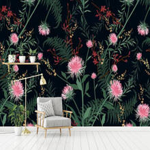 Milofi personalizado grande 3d papel de parede mural moderno e minimalista mão-pintado flores e ferramentas papel de parede de fundo murais 2024 - compre barato