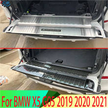 Для BMW X5 G05 2019 2020 из нержавеющей стали задняя защитная накладка на багажник Накладка порога крышка молдинг Гарнир 2024 - купить недорого