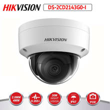 HIkvision оригинальная DS-2CD2143G0-I 4 МП купольная сетевая камера POE H.265 IR 30 м IP67 слот для sd-карты Замена DS-2CD2142FWD-I ip-камера 2024 - купить недорого